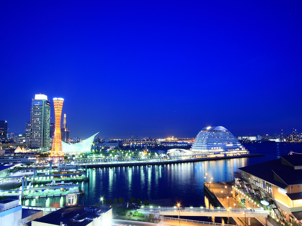 night view from Kobe port